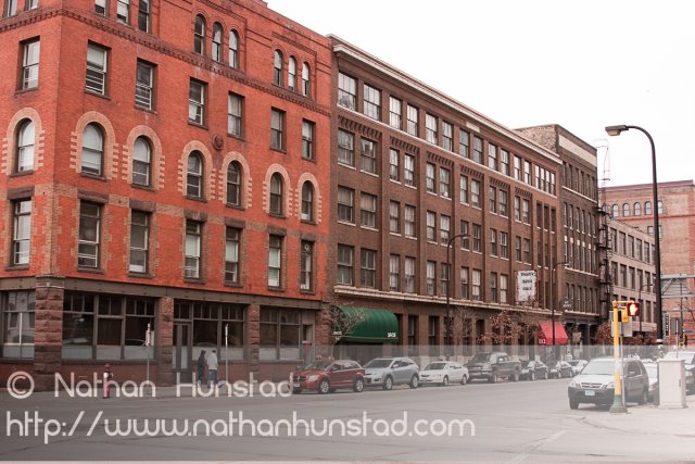 Looking down 3rd street in downtown Minneapolis.